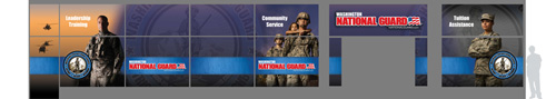 Army National Guard storefront graphics
